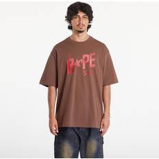 Floral Solid Camo Bape Sta Logo Relaxed Fit Short Sleeve Tee - Brown
