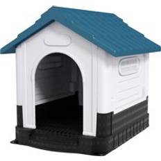 Pawhut Plastic Dog Kennel with Windows, Garden