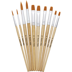 Panduro Hobby Brush Set Basic Round/Flat 10-pack