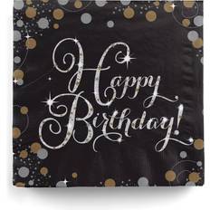 Cumpleaños Servilletas de papel Paper Napkins Happy Birthday Glamour 16-pack