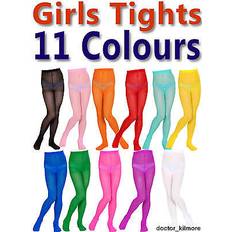 Orange Underwear Widmann Girls boys childs tights pantyhose bright colours sizes age 4-14 denier