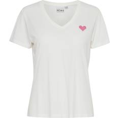 Ichi Femme T-shirts Ichi T-shirt 'IHKENNEDY SS9' - Beige Clair/Rose