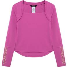 Girls - Purple Blouses & Tunics Truce Kids' Grommet Trim Long Sleeve Top in Purple