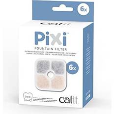 Catit Drinking Fountain Filter, Triple Action Water Filter, 6-Pack, White