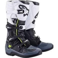 Wit Motorlaarzen Alpinestars Stiefel Tech5 Bk/Gy/Wt