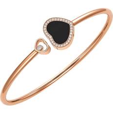 Chopard Rose Gold, Diamond And Onyx Happy Diamonds Bangle rose gold One