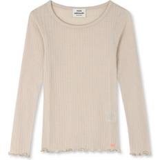 Mads Nørgaard Pointella Troja LS T-shirt - Oatmeal Melange
