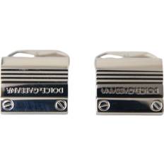 Unisex Cufflinks Dolce & Gabbana Dolce & gabbana cufflinks silver plated brass pin crystal accessory rrp 270usd