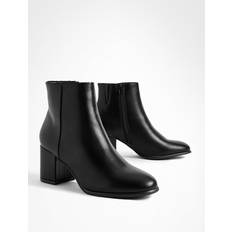 Black Ankle Boots boohoo Block Heel Ankle Shoe Boots - Black
