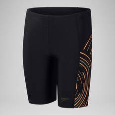 Grøn Badebukser Børnetøj Speedo Boys' Plastisol Placement Jammer Black/Orange