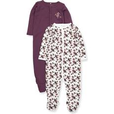 1-3M Pyjamases Name It Girl Schlafanzug 2er-Pack Druckknopf 50Prune Purple