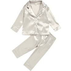 Silver Nightwear Children's Clothing Tuobarr Sold by: TAOTEHUI, TUOBARR Toddler Boy Pajamas Baby Boys Girls Pajama Set Kids Toddler Soft Sleepwear pjs for Daily Life Style Silver