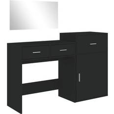 vidaXL 3276519 Black Toiletbord 39x80cm 3stk