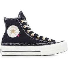 Converse Women Shoes Converse Chuck Taylor All Star Lift Crafted Stitching Platform W - Black/Egret/Gold