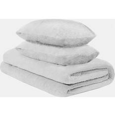 OHS 10.5 Tog Teddy Fleece Duvet Cover Silver, Grey (200x200cm)