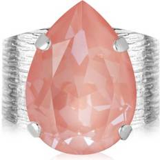 Caroline Svedbom Ring Classic Drop Rhodium Flamingo