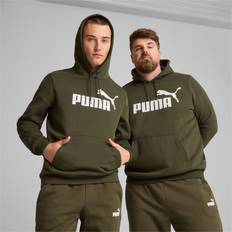 Uomo - Verde Maglioni Puma Felpa con cappuccio Essentials con logo - Dark Olive Green