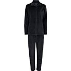 Dam - Svarta Pyjamasar Decoy Damer velour, set med myskläder, svart
