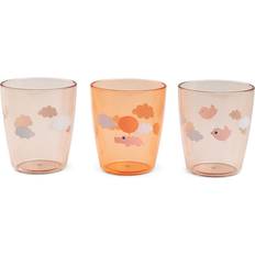 Done by Deer Yummy Mini Glas 3 stk Happy Clouds Papaya