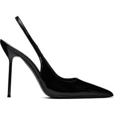 Paris Texas Lidia Slingback Heels - Black