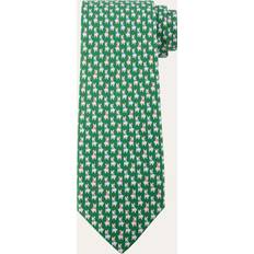 Seda Corbatas Ferragamo Men's Terrier-Print Silk Tie FVERDE