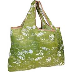 Plastic Handbags Wrapables Large Foldable Tote Nylon Reusable Grocery Bag - Green