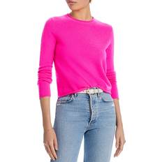 Aqua Knitted Sweaters Aqua Rolled Edge Cashmere Sweater 100% Exclusive Neon Pink