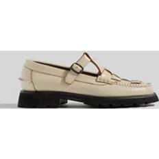 Femme - Naturel Mocassins Hereu Women's Soller Sport Leather Flats Cream