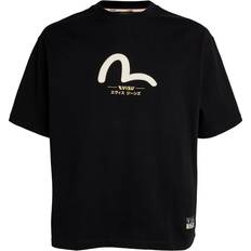 Evisu Cotton Seagull Print T-Shirt black