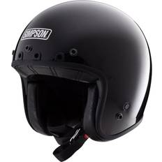 Simpson Chopper Solid Black ECE22.06 Jet Helmet