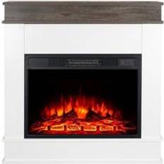 Electric Fireplace with Mantel Shelf, 23”/58cm Fireplace Inserted, Adjustable Temperature and Flame, High-end Design for Living Space, Fireplace in