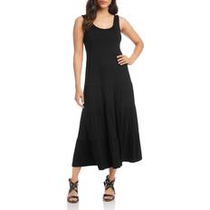 Karen Kane Tiered Midi Dress Black P/XS