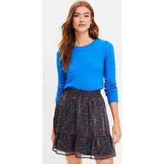 Paisley Skirts Loft Petite Shimmer Paisley Tiered Skirt Black