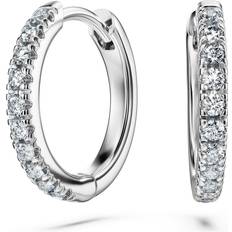 Swarovski 18k Earrings Swarovski Eternity hoop earrings, Laboratory grown diamonds 0.2 ct tw, 18K white gold White