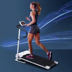 Fitness Machines Shein HOMCOM HP Electric Motorised Treadmill Folding Running Machine Home Fitness Gym Exercise Indoor Use To KmH