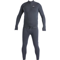 Black - Men Base Layer Sets Airblaster Hoodless Ninja Boxer Fly Suit - Black