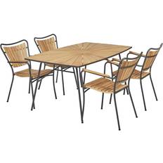 Marguerit Trädgårdsbord L144cm + 4 Stolar Antracit