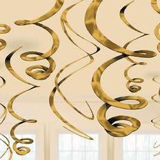 Gold Table Decorations Amscan Plastic Swirls Decorations Pack Of 12