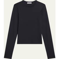 Helmut Lang Slim Long Sleeve Logo Tee - Black