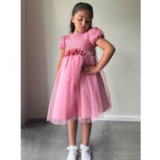 Chi Chi London Kids' Sequin Tulle Dress, Pink