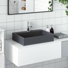 Tvättställ & Handfat vidaXL Handfat 50 x 38 x 11 cm Mineralgjuten/Marmor Antracit