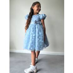 Kids' 3D Floral Dress, Blue
