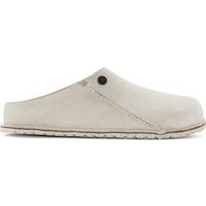 Unisex Klompen Birkenstock Premium Suede Leather - Blanc