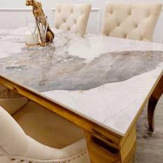 Louis Kensington White Dining Table 90x160cm