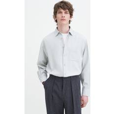 Filippa K Herr Skjortor Filippa K Relaxed Cotton Shirt Herr Långärmade Skjortor - Faded Moss