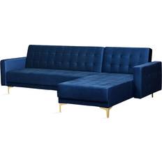 Beliani Toomey Navy Blue Soffa 267cm 4-sits