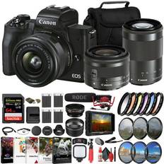 Mirrorless Cameras Canon EOS M50 Mark II Mirrorless Camera W/ 15-45mm Lens 64GB Card Advanced Bundle