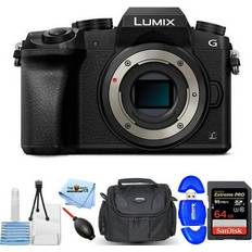 Digital Cameras Panasonic Lumix DMC-G7 Mirrorless Camera Body Only 7PC Accessory Bundle