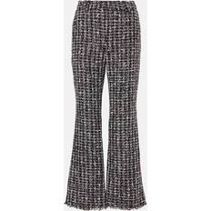 Balmain Byxor & Shorts Balmain High-rise tweed flared pants