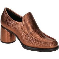 Ecco Heels & Pumps ecco Sculpted LX 55 Leather Block-Heeled Loafer - Brown